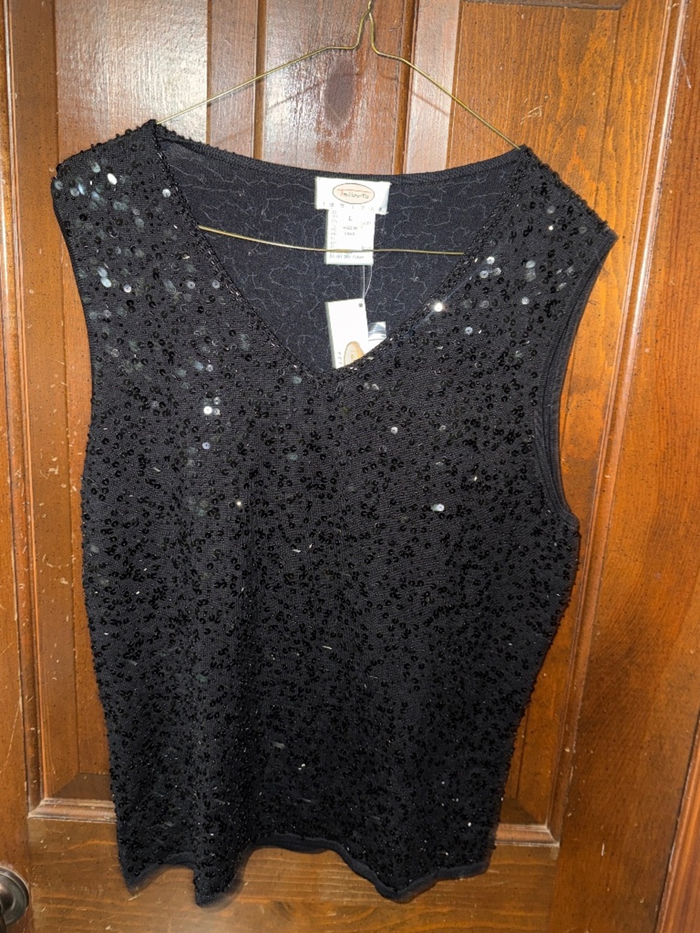 Talbots sleeveless sequins top, Petite Large